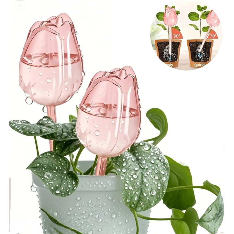 Plant Sensor - Boules d'arrosage pour plantes tulipes roses,