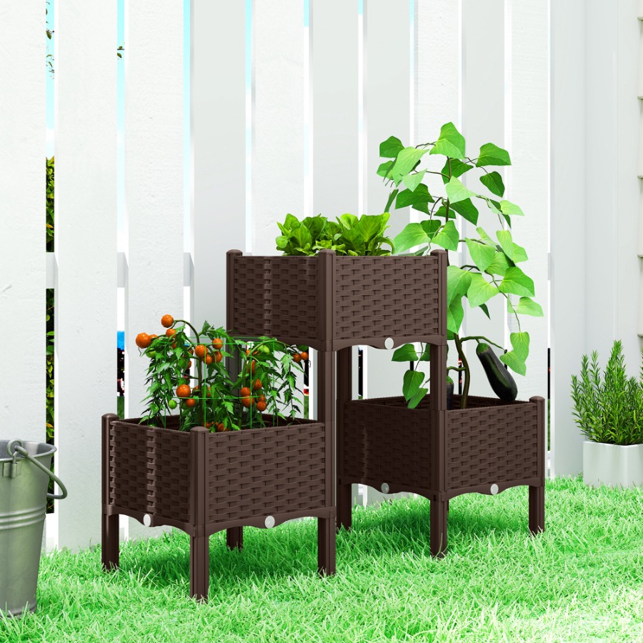 Self Watering Planter - Bac de jardin surélevé en plastique
