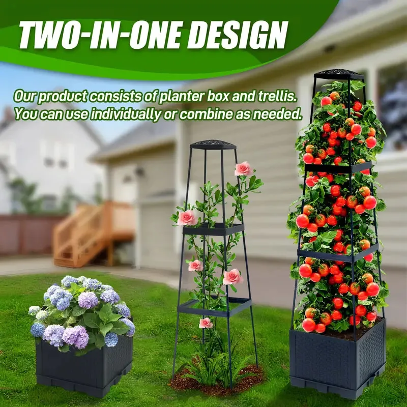Hydroponic Tower - Tour à tomates avec bac de