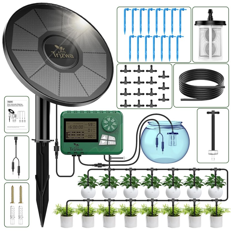 Plant Sensor - Équipement d'irrigation solaire, Kit d'irrigation goutte