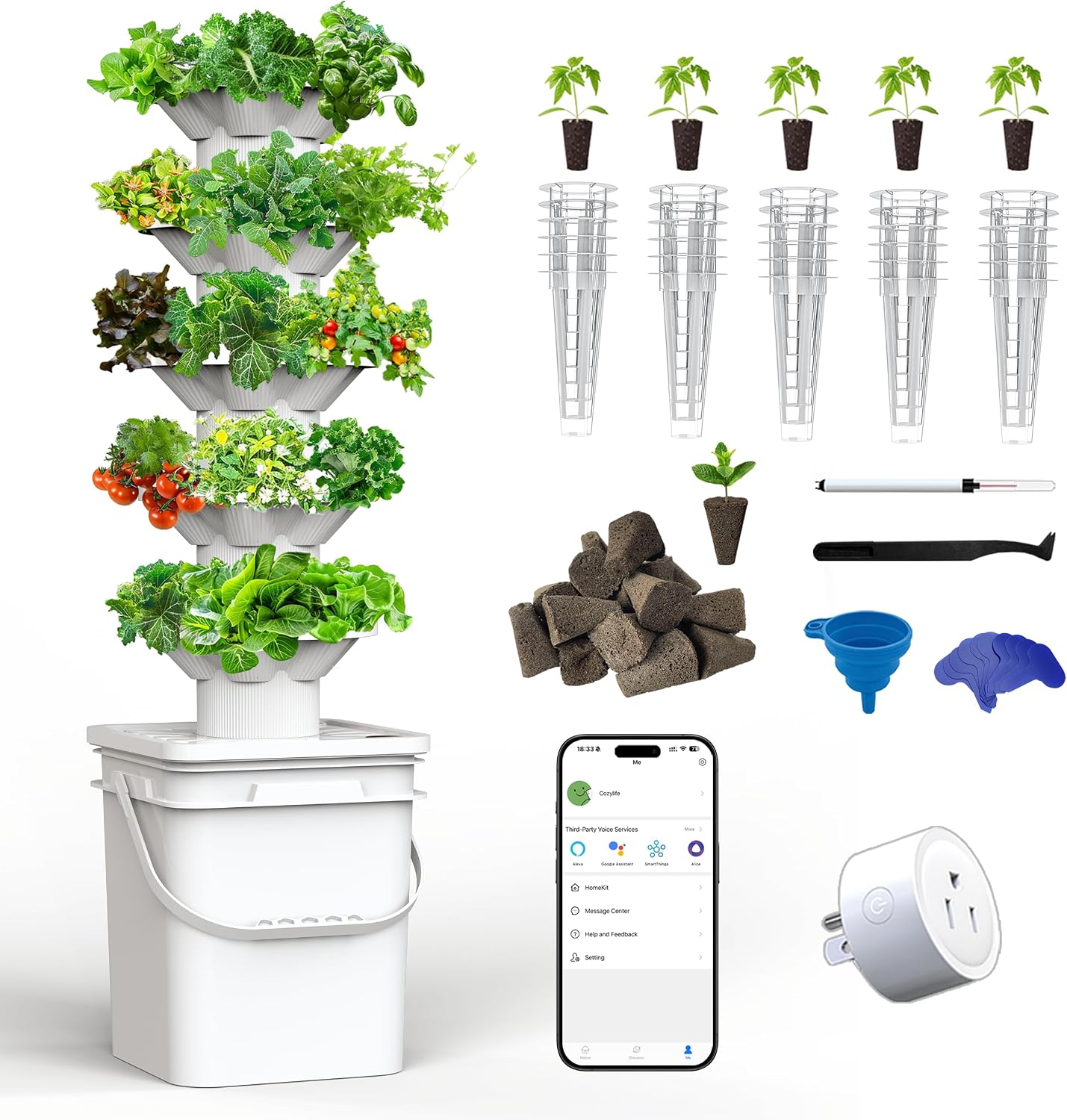 Hydroponic Tower - Kit de système de culture hydroponique,