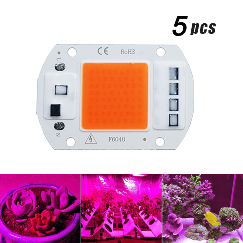 Plant Grow Light Full Spectrum - 5 pièces LED élèvent la puce