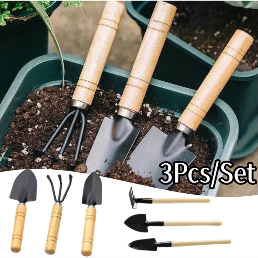 Indoor Garden Kit - Ensemble de 3 mini-outils de jardinage,