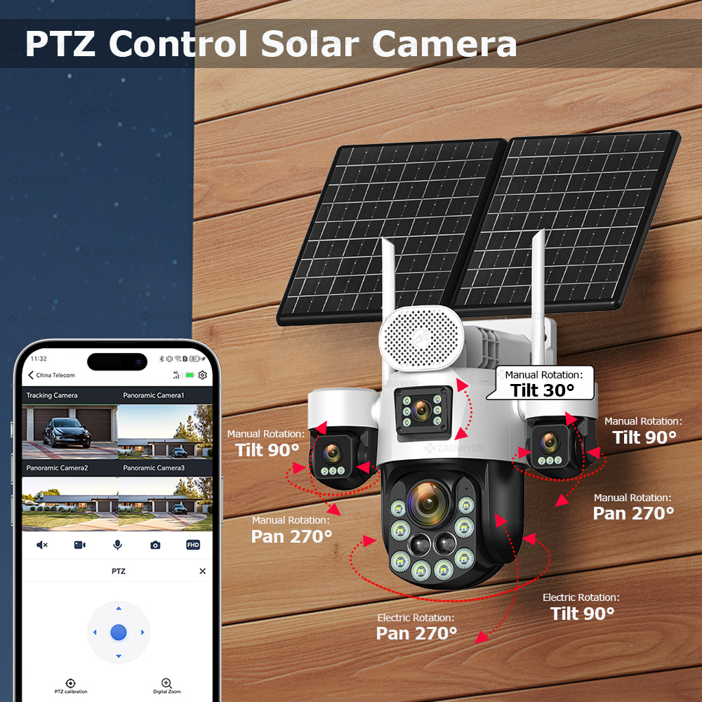 4 objectifs extérieurs 360° °  - Garden Camera avis et prix