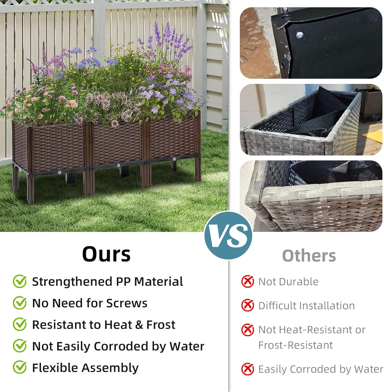 Jardinière en rotin pour l'ext - Self Watering Planter avis et prix